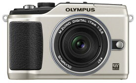 【中古】OLYMPUS ミラーレス一眼 E-PL2 パンケーキレンズキット ゴールド E-PL2 PKIT GLD