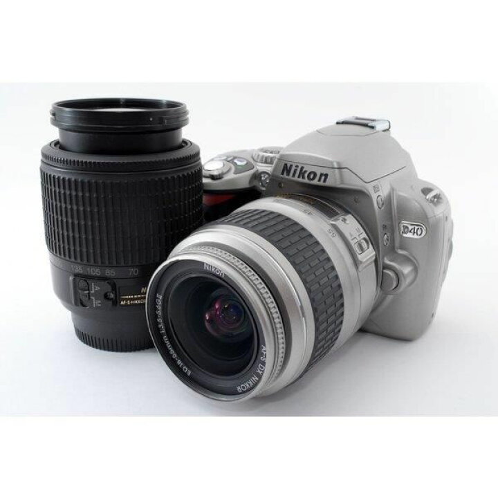 楽天市場】【中古】ニコン Nikon D40 ダブルズームセット シルバー 美  