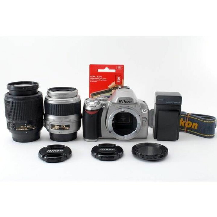 楽天市場】【中古】ニコン Nikon D40 ダブルズームセット シルバー 美  