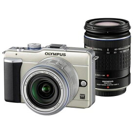 【5/23~5/27限定!最大4,000円OFF&5/25限定で最大P3倍】【中古】オリンパス OLYMPUS E-PL1ダブルズームキット シャンパンゴールド SDカード付き