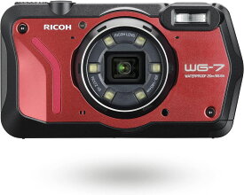 【6/4~6/11限定!最大4,000円OFF&6/5, 6/10限定で最大P3倍】【中古】RICOH WG-7 レッド 本格アウトドアカメラ 【本格20m 防水】 2000万画素 【広角28mm 光学5倍ズーム】 【工事・現場で活躍 / 「CALSモード」搭載】 【Webカメラ機能搭載】 【高性能GPS内蔵】 3110