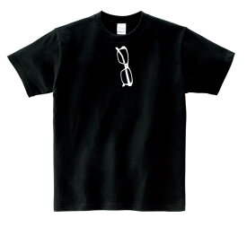 オモシロ・デザインTシャツ〈BR〉メガネTシャツ(ブラック)【1】【楽ギフ_包装】