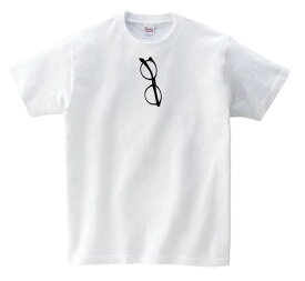 オモシロ・デザインTシャツ〈BR〉メガネTシャツ(ホワイト)【2】【楽ギフ_包装】