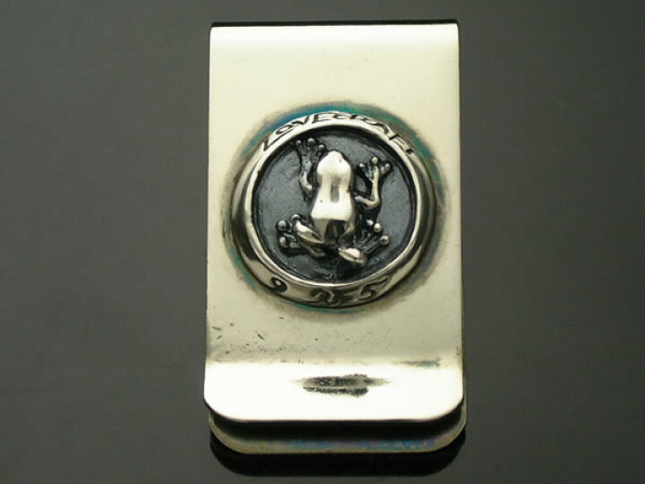 楽天市場】シルバーアクセサリー フロッグコインマネークリップ (ek011 