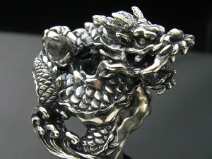 シルバーアクセサリー 龍水神リング−涛− (wr044) 送料無料! 和柄リング メンズ レディース スターリングシルバー 925 ドラゴン 竜