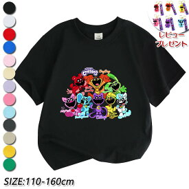 【期間限定★100円クーポン】 Tシャツ キッズ 半袖 ポピープレイタイム キャットナップ チャプター3 poppyplayTime steam スマイリングクリッターズ Smiling Critters 夏物 シャツ 女の子 男の子 丸い襟 可愛い ゆるいトップス スウェット キッズ グッズ 子供服 通園着