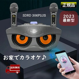 【SDRD306P第二世代アップグレード版】 カラオケ マイク2本 Bluetooth カラオケ マイク 家庭用 ホームKTV ワイヤレスマイクシステム 2ハンドヘルドマイク 子供 手持ちマイク2 USB/TF/AUX/Android/IOS対応 メーカー安心1年保証 SDRD306P