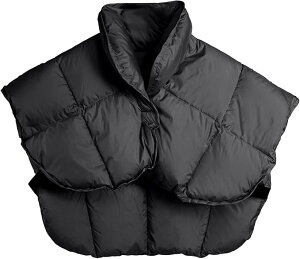 【洗えるダウン80%】肩当て 羽毛 メンズ レディース | 軽量 暖かい ちゃんちゃんこ ポンチョ 就寝用 ルームウェア 肩 ウォーマー | 男女兼用 フリーサイズ 節電 冷え対策 プレゼント