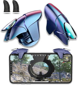 【期間限定500円割引】 スマホ コントローラー 荒野行動 PUBG Mobile 最新型 スマホゲーム パッド クリック感 高感度 ジョイスティック 射撃ボタン 高速反応 左右兼用 連続射撃 電源ボタンと干渉しない 無段階調整 【2個パック ケース入り】