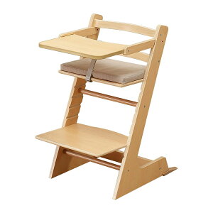 AORTD ベビーチェア 持ち運び クッション ハイチェア 木製 キッズチェア ダイニングチェア 安全ベルト テーブル L型設計 離乳食 椅子 学習チェア 赤ちゃん 子供 成長に合わせる 落下防止 高さ