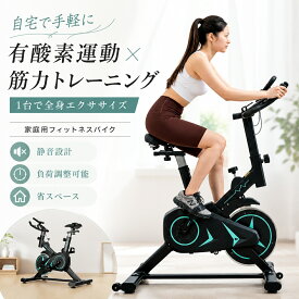 HZDMJ エアロバイク フィットネスバイク スピンバイク 静音 家庭用 室内 トレーニング 筋トレ 自転車ダイエット器具 健康器具 有酸素運動 おすすめ 高齢者 新生活 人気 プレゼント ギフト 組み立て簡単 1年保証
