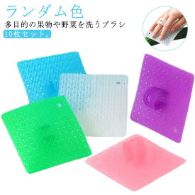 多機能 キッチン用 洗浄ブラシ 食器洗い 果物の皮 洗浄ブラシ 10枚セット 野菜 果物洗浄 ソフトブラシ ジャガイモ 泥除去ブラシ カラー指定不可 指輪付き 剥がしやすい 野菜 スポンジ 野菜ブラシ キッチンブラシ 果物