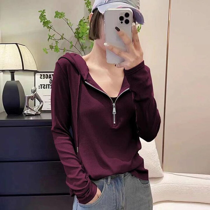 楽天市場】 フード付きTシャツ ロングtシャツ 長袖 スウェット 