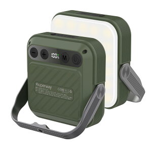 SUPERWAY 20000mAh led �����^��QC 3.0/22.5W 2024�V�o�� 1600���[���� �l�F�ؑ� �����F �����F �d���F �ԐF�_�� SOS IP65 �h�� �h�ЃO�b�Y �A�E�g�h�A ���C�g �d�C�ʋP�x�����\�� ���F/�P�x�L�� �O�r�ڑ���