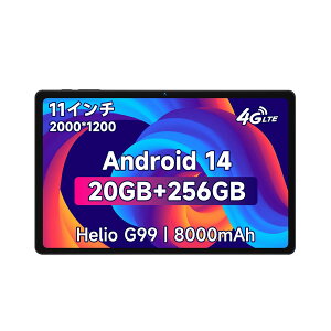 �y�^�u���b�g 10�C���`�ȏ�2024�V�o��zBmax 11�C���` Android 14 �^�u���b�g�A 20GB+256GB+1TB TF�g���A2000*1200 2K IPS��ʁAHelio G99 2.2GHz 8�R�ACPU�A8000mAh+18W Type-C�}���[�d�A4G�ʘb�Ή�/5G WiFi/BT5.2/GPS/GMS/OTG/