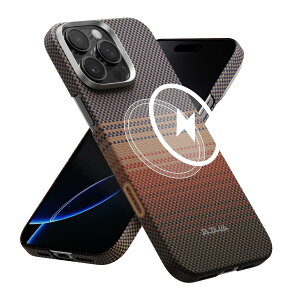 �y�ɔ���-PITAKA�ziPhone 16 Pro�p �P�[�X MagSafe�Ή� �J�����{�^�� �㉺�J�o�[���� �A���~�h�@�ې� ���C�����X�[�d�Ή� �ϏՌ� ���^ �J�[�{���� ������� (Sunset���j