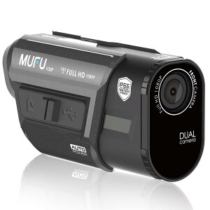 MAXWIN �h���C�u���R�[�_�[ �o�C�N�p ���������^�� �O��2�J�����^�� GPS �X�}�[�g���m�Z���T�[ ��̂Ђ�T�C�Y �w�����b�g���� �o�C�N ���]�� 200����f IP66�h���h�o MUFU MF-BDVR001G