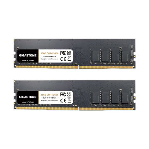 �y������ DDR4�zGIGASTONE 16GBx2�� (32GB Kit) DDR4 2666MHz (2400MHz or 2133MHz) PC4-21300 (PC4-19200/17000) CL19 1.2V UDIMM 288 �s�� �A���o�b�t�@�[ �� ECC PC �f�X�N�g�b�v��p ���������W���[�� �A�b�v�O���[�h