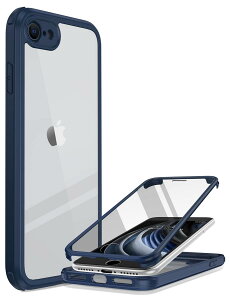 Miracase iPhone SE �p �P�[�X SE3 SE2 iPhone 8�p�X�}�z�P�[�X ��2���� ��3���� 4.7�C���` 9H�������ʃK���X �t���J�o�[ ���C�����X�[�d�Ή� �l�C�r�[�u���[
