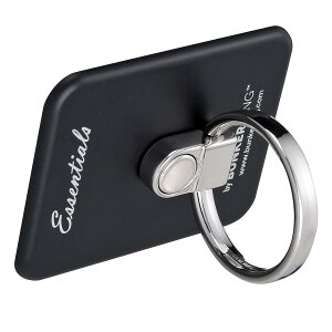 BUNKER RING Essentials �o���J�[�����O iPhone/iPad/iPod/Galaxy/Xperia/�X�}�[�g�t�H���E�^�u���b�gPC���w1�{�ŕێ��E�����h�~�E�X�^���h�@�\(�u���b�N) BUESBK