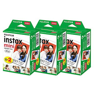 �x�m�t�C����(FUJIFILM) �J���[ �`�F�L�t�B���� instax mini 2�p�b�N�i JP2(20������)x3�Z�b�g [60����] �}���`�J���[