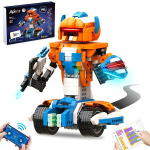 Apitor Robot X �V�K �v���O���~���O ���{�b�g �q���̂�������STEM����r���f�B���O�u���b�N 12-in-1�����R���ߋ� ���w���v���O���~���O���� Scratch 3.0 �L�b�Y�̃��W�R���m��ߋ�8�Έȏ� �j�̎q����