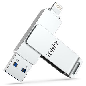 APPLE MFi�F�� iDiskk 128GB iPhone USB������ �O�t���t���b�V���h���C�u usb�f�B�X�N �A�C�t�H���p�n�[�h�h���C�u lightning�R�l�N�^���� iOS�O���X�g���[�W �������[�g�� �e�ʕs������ �v���O&�v���C ��