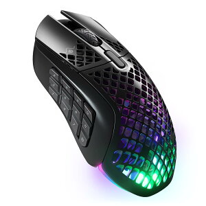 SteelSeries �Q�[�~���O�}�E�X ���� ���C�����X Aerox 9 Wireless ���y�� 18�{�^�� �������� �h�H�h�o IP54�K�i �}���[�d �����Ԏg�p�\ TRUEMOVE AIR�Z���T�[���� 62618 �u���b�N