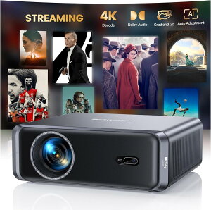 �v���W�F�N�^�[ 4K�Ή� 1000ANSI ���P�x 1080P �l�b�g����Ή� WiFi6 Bluetooth5.3 �����t�H�[�J�X ������`�␳ ������ʒ��� ��Q����� �X�}�z PC Switch DVD�Ή� iWiMiUS P65