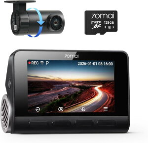 �h���C�u���R�[�_�[ 4K �O��2�J���� STARVIS2 IMX678 HDR�Ή� GPS���� ADAS���S�^�]�x�� AI���̌��m2.0 G�Z���T�[ �ً}�^�� 24���Ԓ��ԊĎ� WiFi6 APP�A�� LED�M���Ή� 128GB�J�[�h�t��