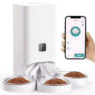 自動給餌器 猫 犬 多頭飼い対応 スマホ連動 タイマー式 6L大容量 自動餌やり機 2WAY給電 録音機能