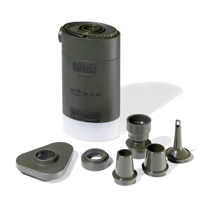 WAQ High Power Air Pump �d���|���v �G�A�|���v �d�� ��C���� �A�E�g�h�A �}�b�g �G�A�}�b�g ���k�� ������ ��C���� LED�����^�� USB ���^ ��e�ʃo�b�e���[ �[�d�� 6��ނ̃m�Y���t�� (OLIVE)
