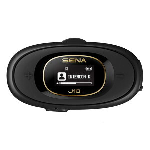 Sena J10 �o�C�N �C���J�� Bluetooth�Ή� 4�l�����ʘb LCD�f�B�X�v���C HD�X�s�[�J�[ �ʐM����1000m ���y�Đ� GPS�����ē��Ή� �w�����b�g�p�C���J��