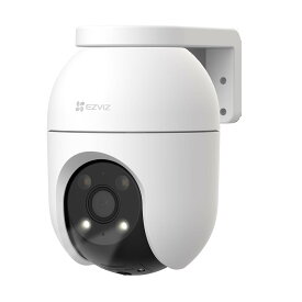 【2026新型】EZVIZ(イージービス) 防犯カメラ 屋外 C8c 4K【360°撮影可能/ 800万画素/夜間カラー撮影/AI人物・車両検知/自動追跡/音声通話/スマホ対応/有線・無線接続/見守りカメラ/アラーム機能(オフ可)/IP65防塵防水/監視カメラ/