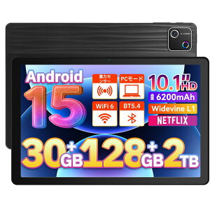 10�C���` �^�u���b�g Android 15 Wi-Fi���f�� HiGrace 30GB RAM 128GB ROM 2TB�g���Ή� 8�R�ACPU PC���[�h 6200mAh�o�b�e���[ WiFi6 Bluetooth5.4 Widevine L1 GMS�F�� ��F�� �������e ��ʕ��� Android�^�u���b�g