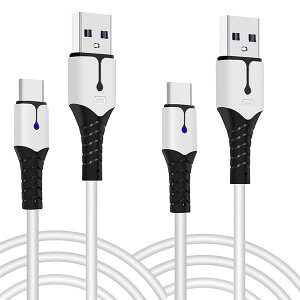 PS5 �R���g���[���[�p �[�d�P�[�u�� [2025�N�A�b�v�O���[�h��] PS5�p�[�d�R�[�h Type C �P�[�u�� 2M �}���[�d�R�[�h Switch/Xbox Series/Xperia/aquos/Galaxy�Ȃǂ�USB TypeC�@��Ή� LED�w�������v�t(2�{�Z�b�g)