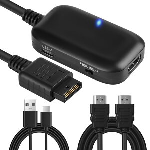 PS1/PS2 HDMI �ϊ� �R���o�[�^�[ 1080P(16:9) / 720P(4:3) �ؑ֏o��(1.5M HDMI�ڑ��P�[�u�����t�����܂�)�v���X�e2 HDMI �ϊ��A�_�v�^�[ PS1/PS2/PS one �Ή� AV MULTI�[�q�o�͑Ή� -�u���b�N