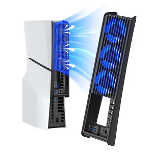 �V�^ PS5 Slim�p ��p�t�@�� KIWIHOME PS5 Slim�p ��p PS5�X�����p ��p�t�@�� �������x���o ���������\ LED���C�g USB 3.0 �ᑛ�� �M�΍� PS5 ���Ӌ@�� �A�N�Z�T���[ �v���X�e5 slim�p��p �f�B�X�N�ʏ�