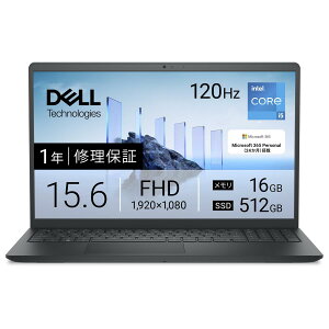 Dell �m�[�g�p�\�R�� Dell 15 DC15250 15.6�C���` Intel Core i5-1334U ������16GB SSD512GB Microsoft 365 Personal(24����)���� Windows 11 �J�[�{���u���b�N ���c�Ɠ��Ή��I���T�C�g�o���C���T�[�r�X1�N(HDD�ԋp�s�v�T