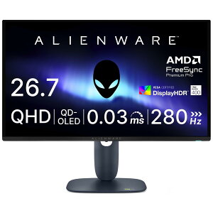 Dell AW2725D 26.7�C���` �L�@EL Alienware �Q�[�~���O���j�^�[(/QHD/QD-OLED,�R����/DP 1.4×1,HDMI×2/DCI-P3 99.3%/�c����],��������/0.03ms,280Hz/G-SYNC Compatible,AMD FreeSync Premium Pro,DisplayHDR True Black 400)