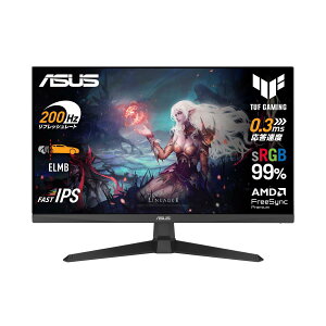 ASUS�Q�[�~���O���j�^�[/TUF Gaming VG259Q5A ? 24.5�C���` / �t��HD�i1920x1080�j / 200Hz / Fast IPS/ELMB / 0.3ms GTG�i�ŏ��j / �X�e���I�X�s�[�J�[/DisplayWidget Center/�������K�i