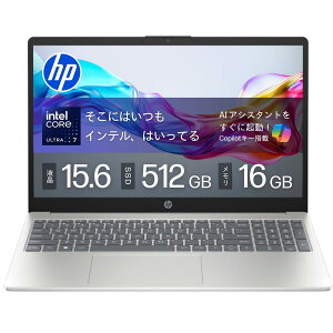 HP �m�[�g�p�\�R�� 15-fd 15.6�C���` �C���e�� Core Ultra 7 155H ������16GB SSD512GB Windows 11 WPS Office���� �J�����V���b�^�[ �w��F�� ���^ Copilot�L�[���� �i�`�������V���o�[ (BJ0M8PA-AAAD)