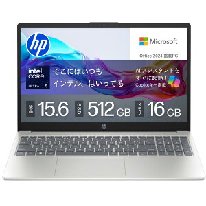 HP �m�[�g�p�\�R�� 15-fd 15.6�C���` �C���e�� Core Ultra 5 125H ������16GB SSD512GB Windows 11 Microsoft Office 2024���� WPS Office���� �J�����V���b�^�[ �w��F�� ���^ Copilot�L�[���� �i�`�������V���o�[ (BJ0M7PA