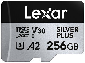 Silver Plus 256GB Micro SD�J�[�h �ő�205MB/s MicroSDXC UHS-I�t���b�V���������[�J�[�h �A�_�v�^�[�t�� C10 U3 A2 V30�Ή� �t��HD 4K UHD ����TF�J�[�h �h���[�� �A�N�V�����J���� �g�ь^�Q�[���@�Ή�