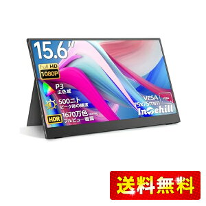 Intehill oCj^[ 15.6 C` 100% P3LF 500 Nits Px FHD 1080P HDRΉ IPStpl 60Hz ^ j^[ y ^ oCj^[ VESAΉ USB C/mini HDMIt X}z/PS4/XBOX/Switch/PC/