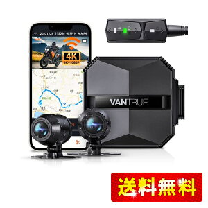 ƊE4K掿 oCN hCuR[_[ OJ 4K+1080P VANTRUE F1 WiFi GPS SIP67hho IMX415ZT[ 800f ʒm oCNp hR  GPS HDR/WDRÕ␳@\ X