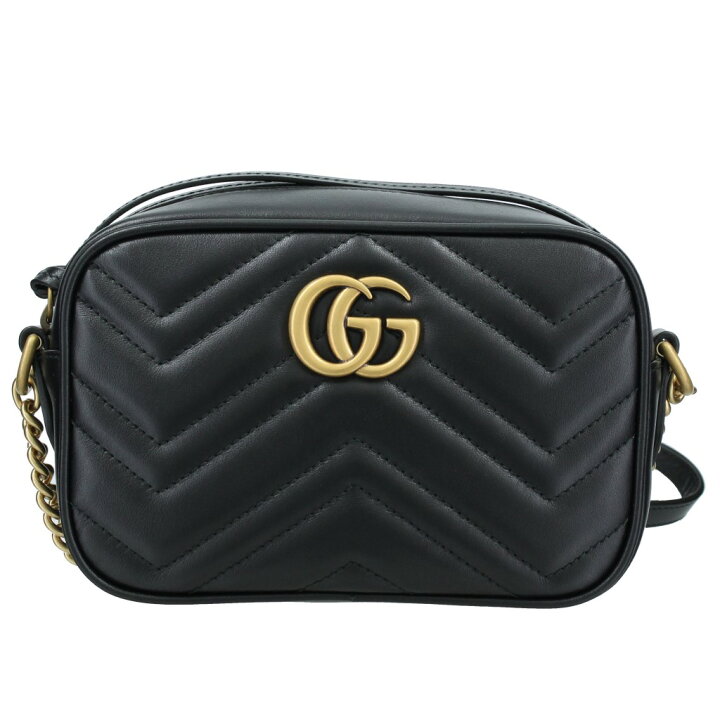 楽天市場】グッチ GUCCI ショルダーバッグ GGマーモント ブラック 