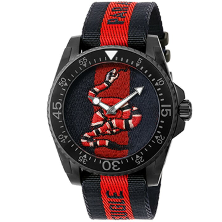 楽天市場】GUCCI グッチ 腕時計 メンズ DIVE ネイビー レッド YA136214 