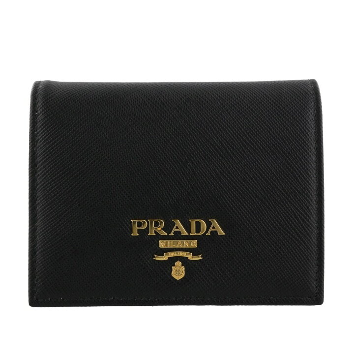 楽天市場】プラダ PRADA 二つ折り財布 レディース ブラック 1MV204 QWA 