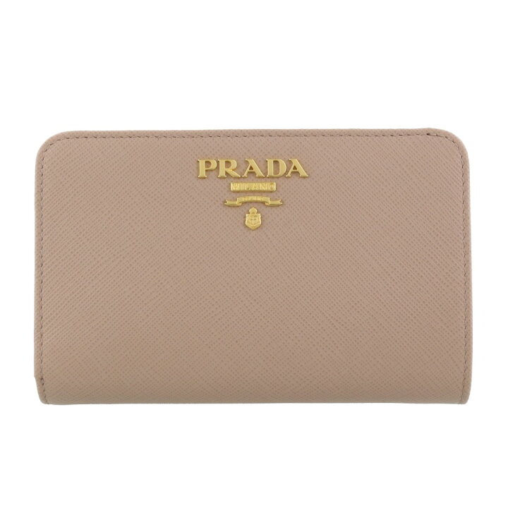 楽天市場】プラダ PRADA 二つ折り財布 レディース ピンクベージュ  